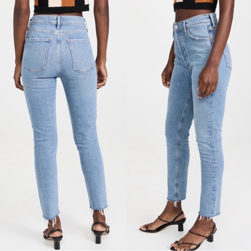 Agolde Light Blue Straight Leg Jeans